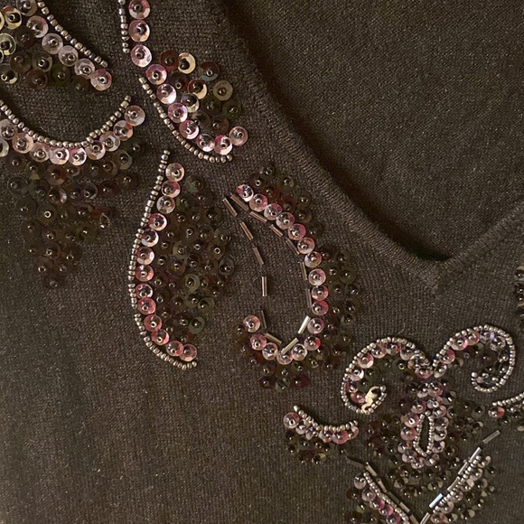 Black house White Market Black Knit Sequin Top - Picture 2 of 4